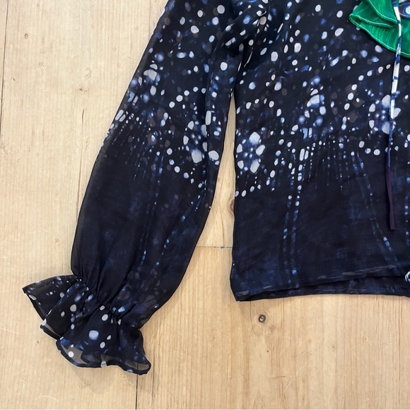 100% Silk Sheer Blouse by ‘Warm’, EUC - Picture 3 of 5